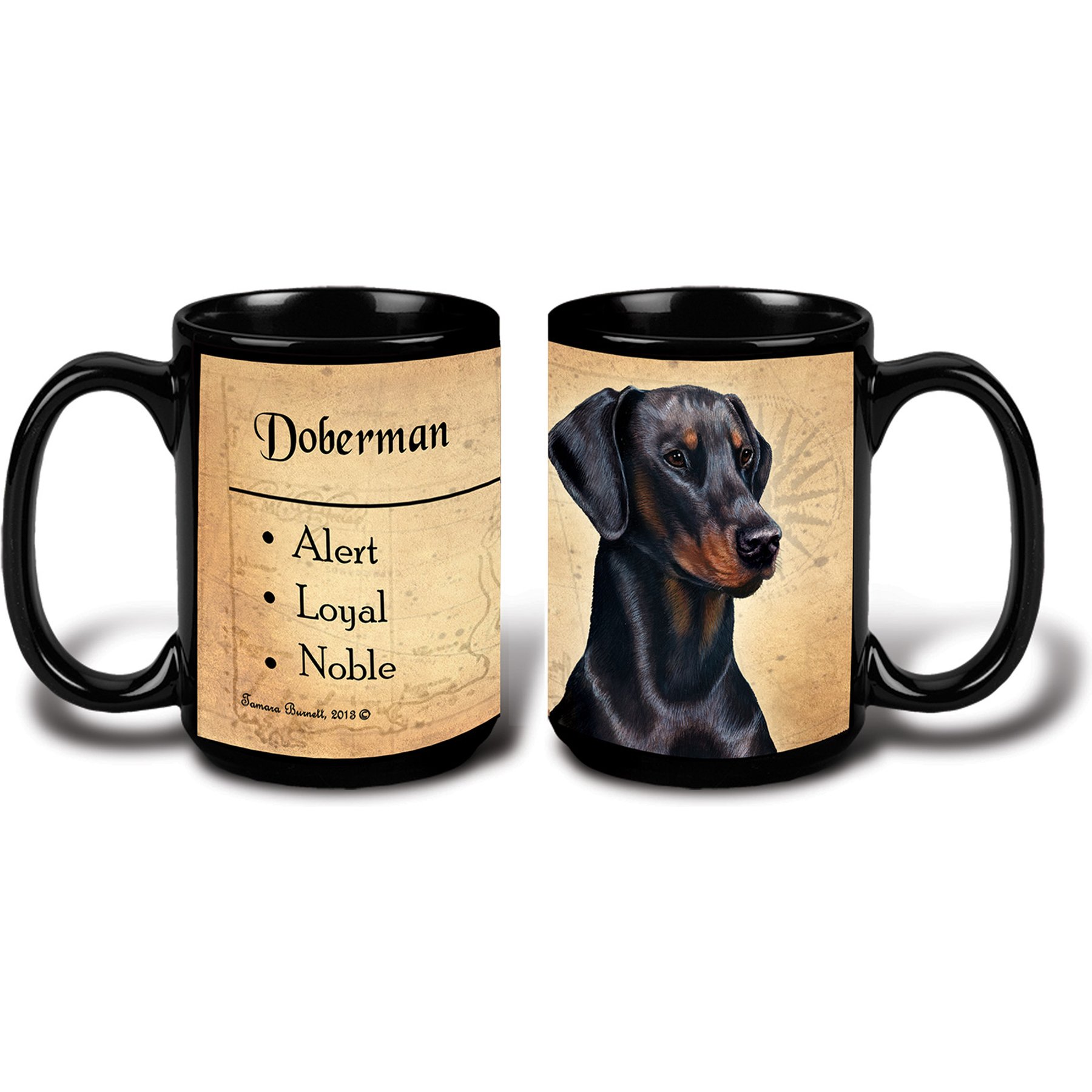 Pet Gifts USA Doberman Black Natural My Faithful Friend Coffee Mug, 15-oz