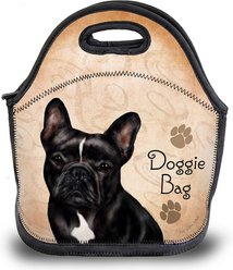 Pet Gifts USA French Bulldog Black & White Pawtastic Lunch Tote Bag, 12 x 12 x 0.5-in