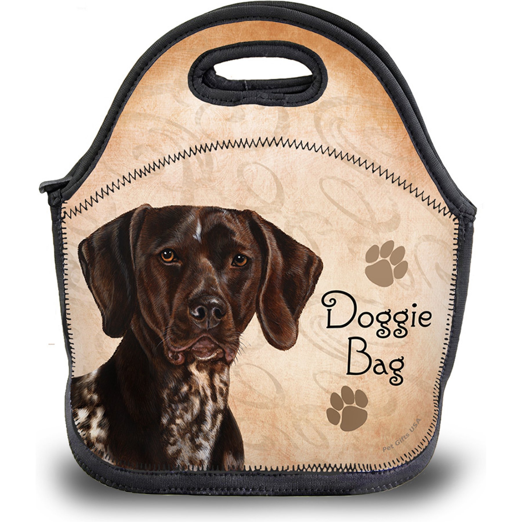 Pet Gifts USA German Shorthaired Pointer Liver Roan Pawtastic Lunch Tote Bag, 12 x 12 x 0.5-in