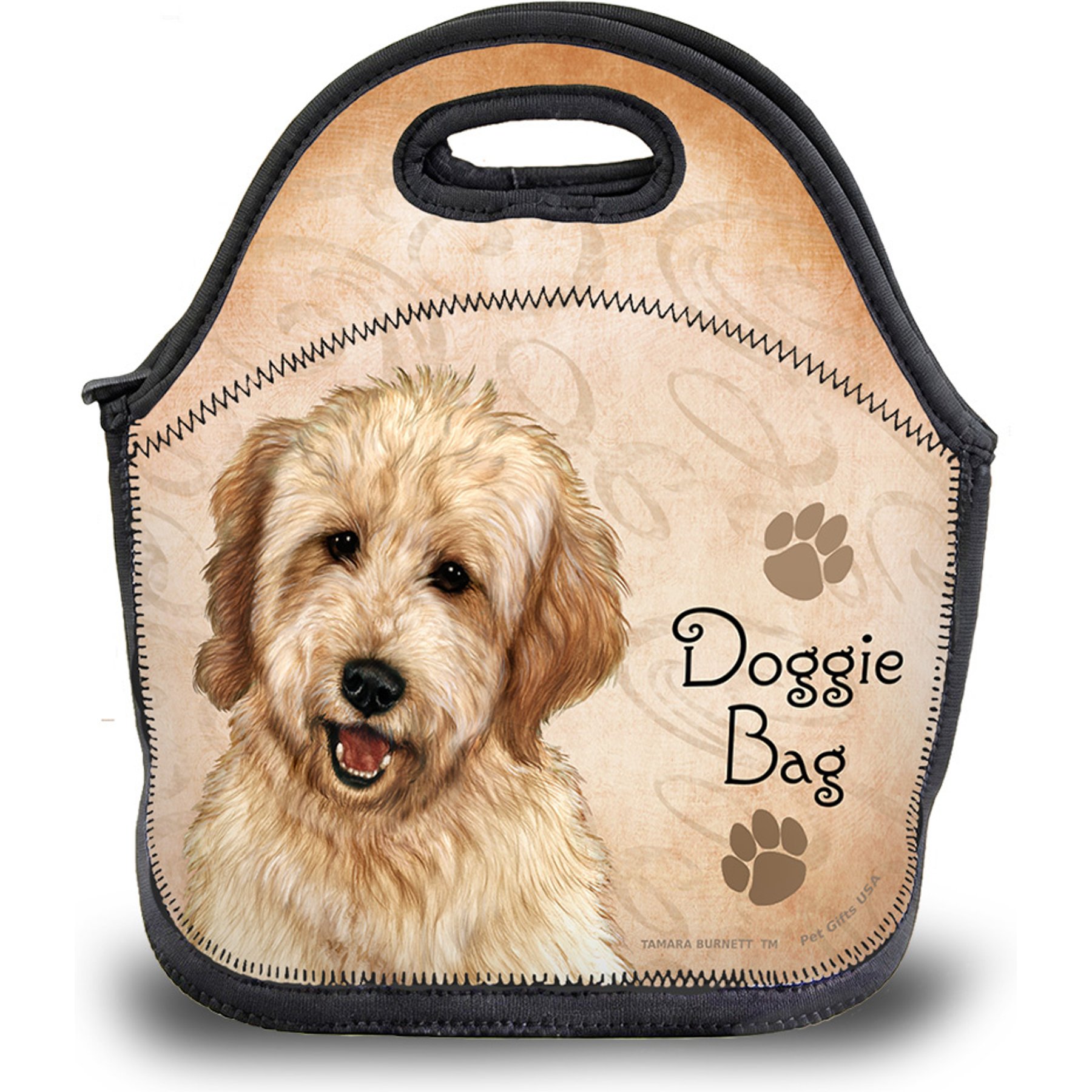 Pet Gifts USA Goldendoodle Blonde Pawtastic Lunch Tote Bag, 12 x 12 x 0.5-in