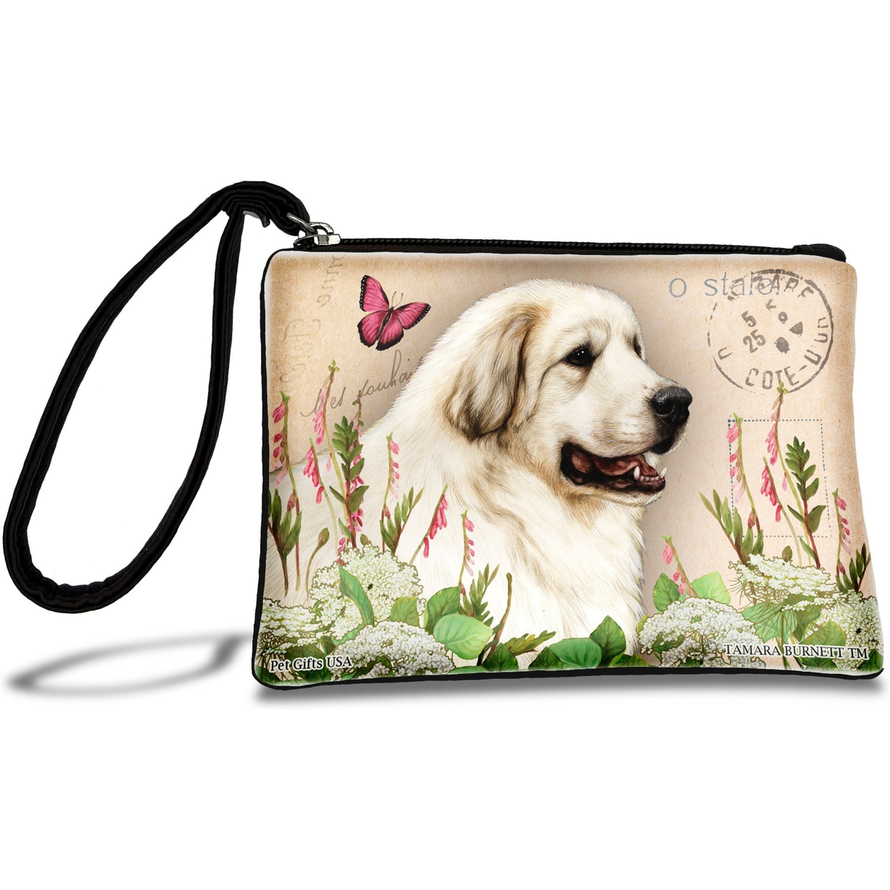 Pet Gifts USA Great Pyrenees Zippee Dog Pouch Coin Purse, 4.25 x 6-in