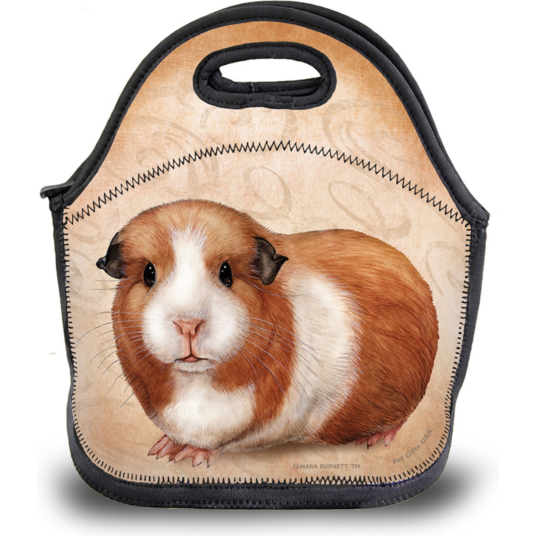 Pet Gifts USA Guinea Pig American Pawtastic Lunch Tote Bag, 12 x 12 x 0.5-in
