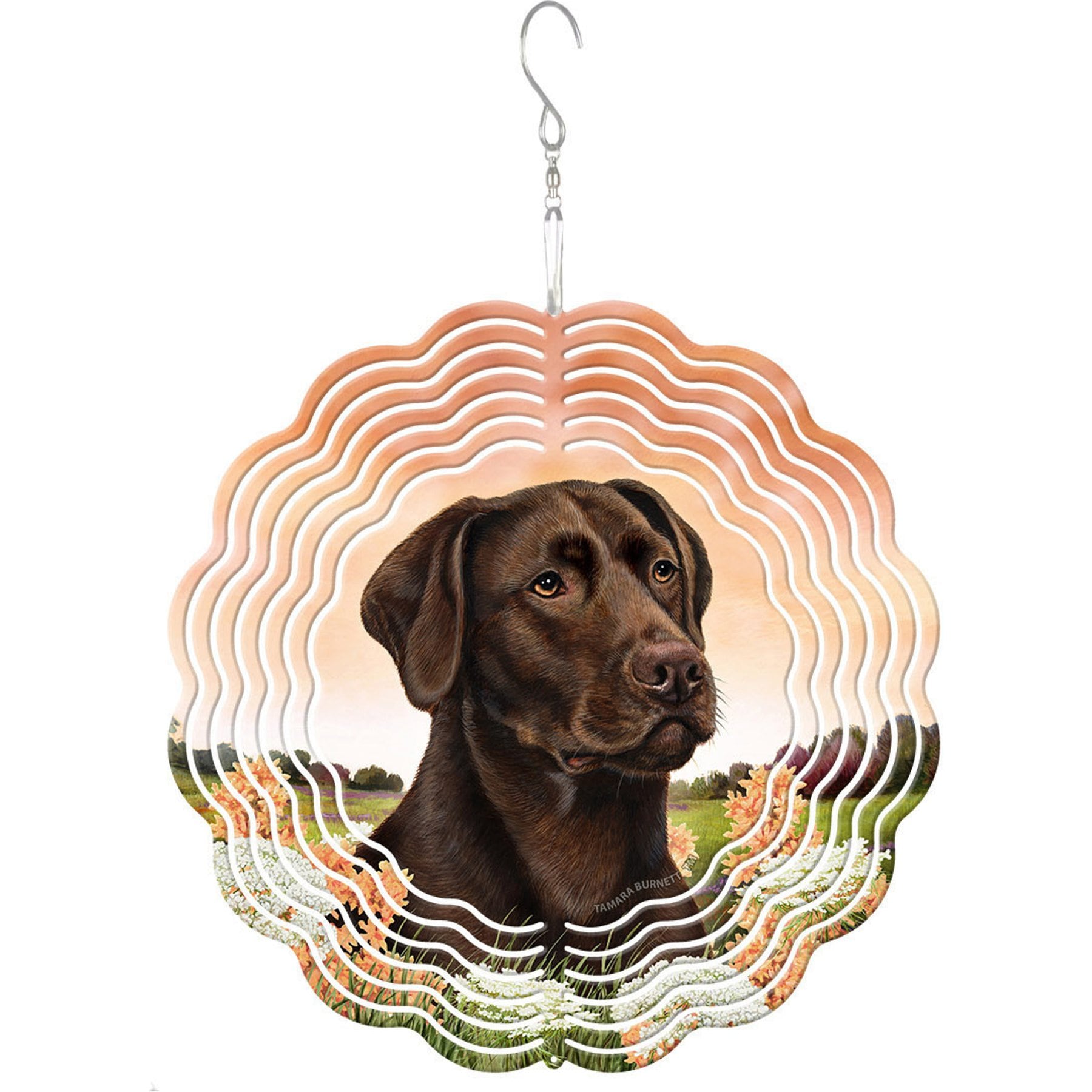 Pet Gifts USA Labrador Retriever American Chocolate Wind Spinnie Outdoor Decor