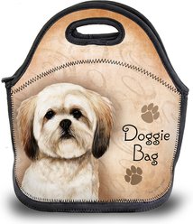 Pet Gifts USA Lhasa Apso Brown Pawtastic Lunch Tote Bag, 12 x 12 x 0.5-in
