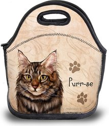 Pet Gifts USA Maine Coon Brown Tabby Pawtastic Lunch Tote Bag, 12 x 12 x 0.5-in