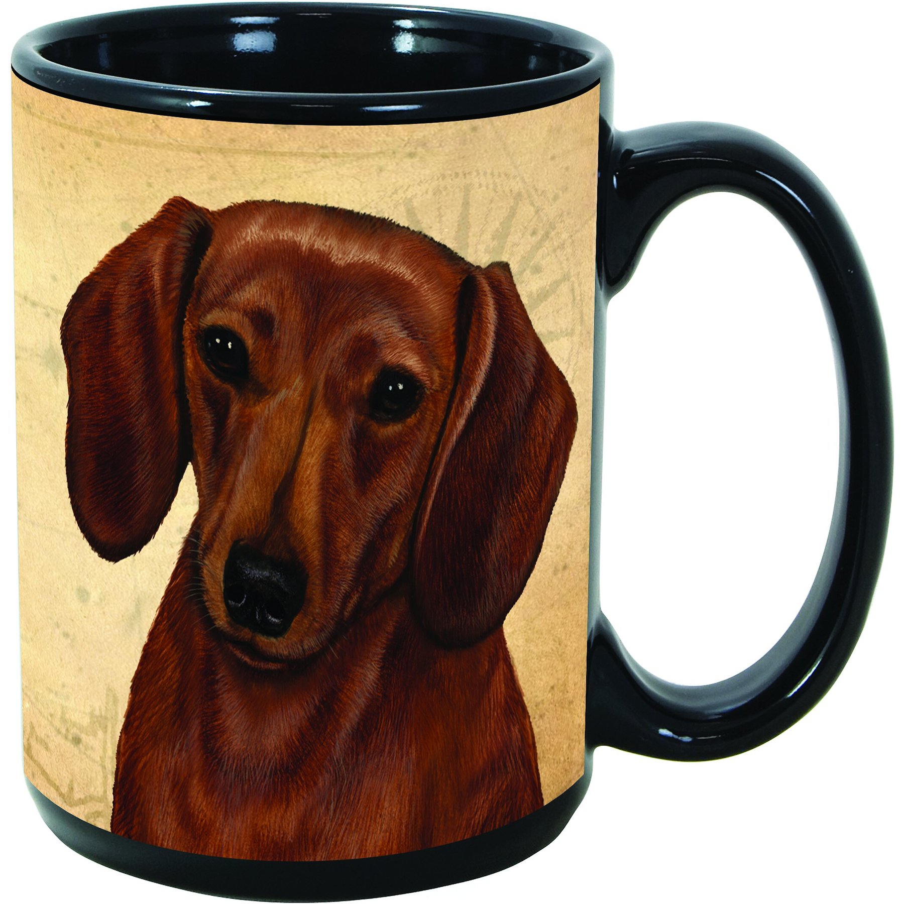 Pet Gifts USA My Faithful Friend Dog Breed Coffee Mug, Dachshund, Red, 15-oz