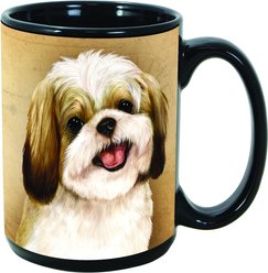 Pet Gifts USA My Faithful Friend Dog Breed Coffee Mug, Shih Tzu, Gold & White, 15-oz