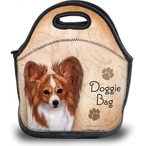 Pet Gifts USA Papillon Red & White Pawtastic Lunch Tote Bag, 12 x 12 x 0.5-in