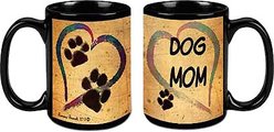 Pet Gifts USA Pawmarks on My Heart "Dog Mom" Coffee Mug, 15-oz