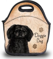 Pet Gifts USA Pekingese Black Pawtastic Lunch Tote Bag, 12 x 12 x 0.5-in