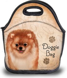 Pet Gifts USA Pomeranian Orange Pawtastic Lunch Tote Bag, 12 x 12 x 0.5-in