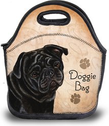 Pet Gifts USA Pug Black Pawtastic Lunch Tote Bag, 12 x 12 x 0.5-in