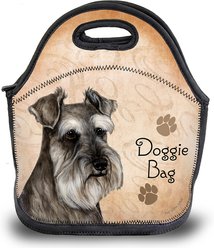 Pet Gifts USA Schnauzer Grey Drop Pawtastic Lunch Tote Bag, 12 x 12 x 0.5-in