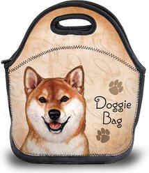 Pet Gifts USA Shiba Inu Red & White Pawtastic Lunch Tote Bag, 12 x 12 x 0.5-in