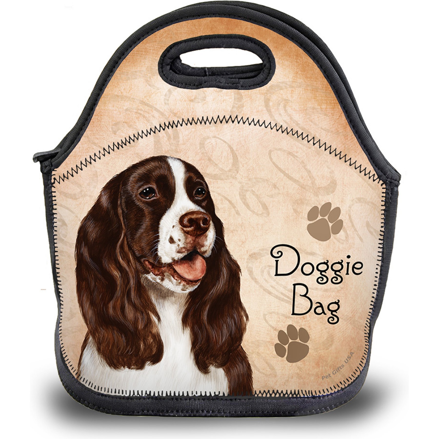 Pet Gifts USA Springer Spaniel Liver Pawtastic Lunch Tote Bag, 12 x 12 x 0.5-in