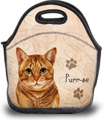 Pet Gifts USA Tabby Orange Pawtastic Lunch Tote Bag, 12 x 12 x 0.5-in