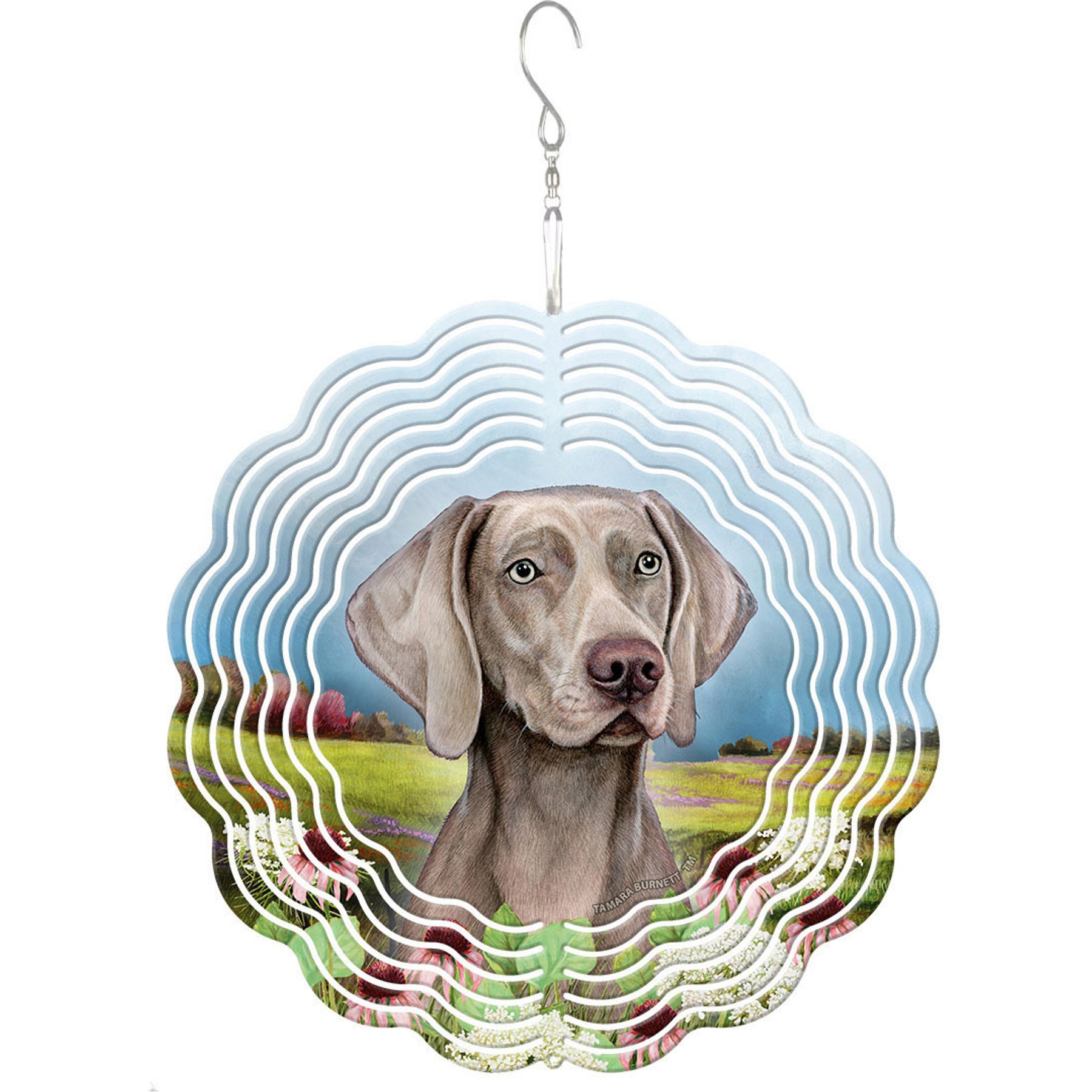 Pet Gifts USA Weimaraner Silver Grey Wind Spinnie Outdoor Decor