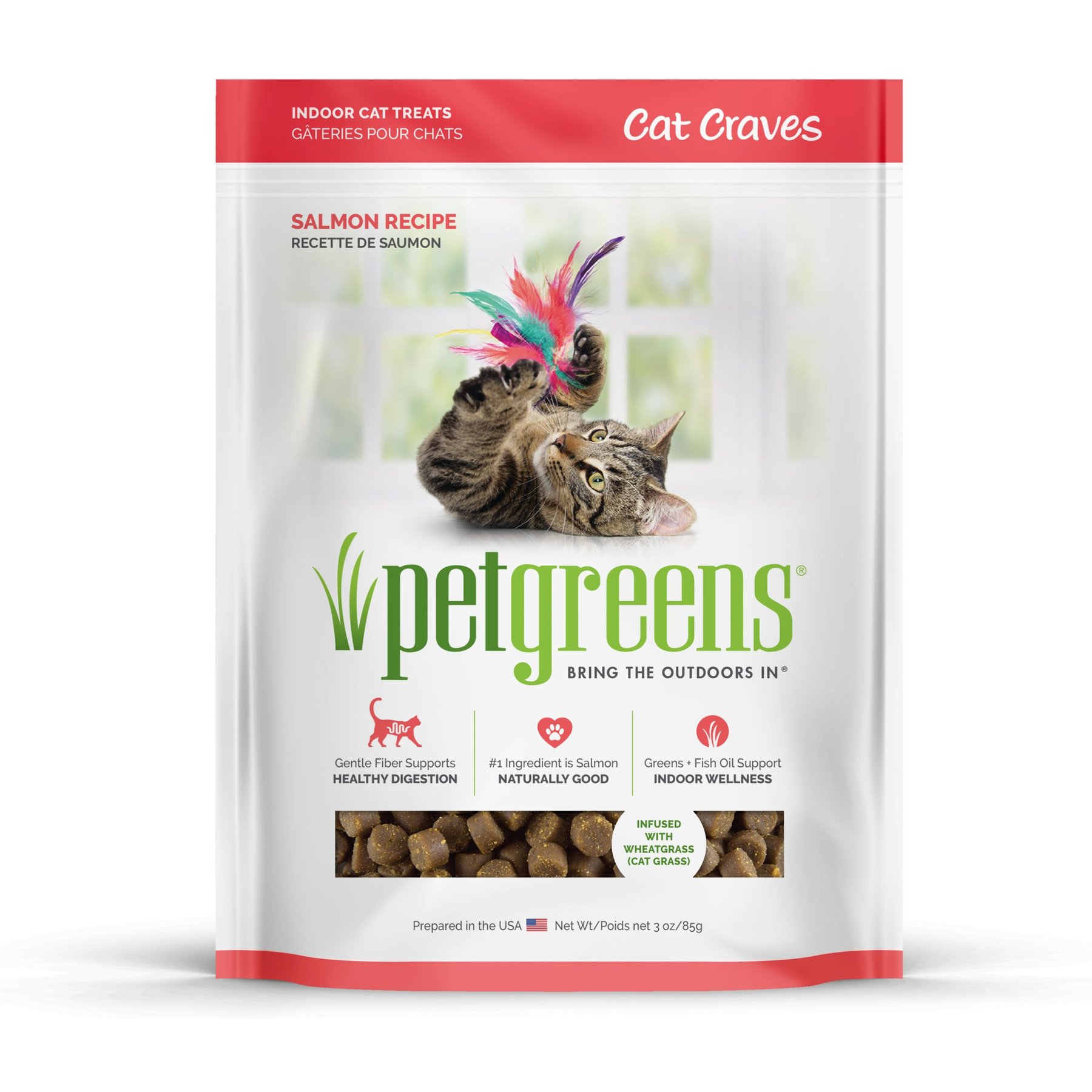 Bellrock Growers Pet Greens Savory Salmon Semi-Moist Cat Treats, 3-oz