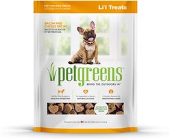 Pet Greens Li'l Treats Bacon & Cheese Flavor Dog Treats, 6-oz bag