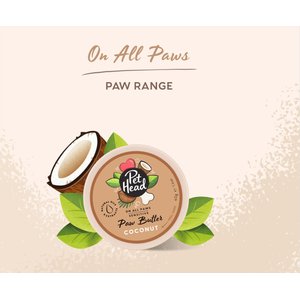 Pet Head On All Paws Coconut Cat & Dog Paw Butter Soothes & Nourishes Paws & Noses, 1.4-fl oz jar