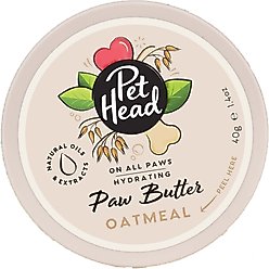 Pet Head On All Paws Oatmeal Cat & Dog Paw Butter Soothes & Nourishes Paws & Noses, 1.4-fl oz jar