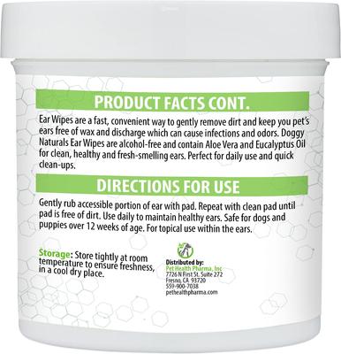 Show full view: Pet Health Pharma Aloe & Eucalyptus Cat & Dog Ear Cleaner Wipes, 100 count slide 5 of 10