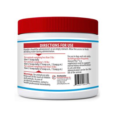 Show full view: Pet Health Pharma Azovast Plus Powder Kidney Supplement for Dogs & Cats, 6-oz jar slide 4 of 11