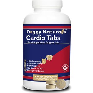 Pet Health Pharma Cardio Heart Health Chicken Flavored Tablets Supplements for Cats & Dogs, 120 count