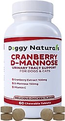 Pet Health Pharma Cranberry D-Mannose Urinary Tract Infection Support Cat & Dog Supplement, 60 count