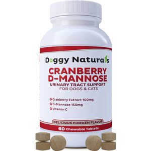 Pet Health Pharma Cranberry D-Mannose Urinary Tract Infection Support Cat & Dog Supplement, 60 count