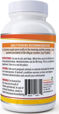 Show full view: Pet Health Pharma Trukitin Powder Kidney Supplement for Dogs & Cats, 60-g jar slide 5 of 9