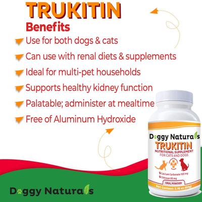 Show full view: Pet Health Pharma Trukitin Powder Kidney Supplement for Dogs & Cats, 60-g jar slide 6 of 9