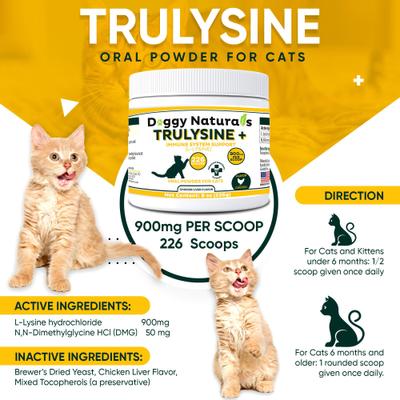 Show full view: Pet Health Pharma Trulysine & Immune Support Oral Powder Cat Supplement, 8-oz bottle slide 3 of 10