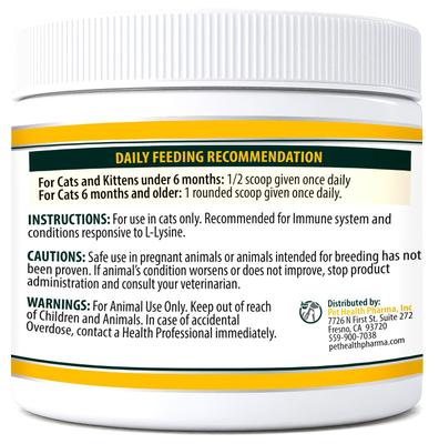 Show full view: Pet Health Pharma Trulysine & Immune Support Oral Powder Cat Supplement, 8-oz bottle slide 6 of 10