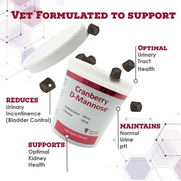 Pet Health Solutions Cranberry D-Mannose Urinary Tract Support Chews Supplement for Dogs