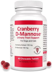 Pet Health Solutions Cranberry D-Mannose Urinary Tract Support Chews Supplement for Dogs, 60 count