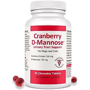 Pet Health Solutions Cranberry D-Mannose Urinary Tract Support Chews Supplement for Dogs, 60 count