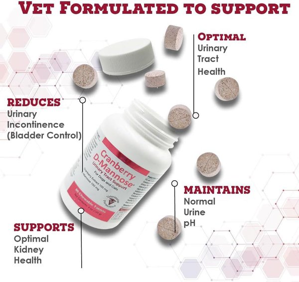Show full view: Pet Health Solutions Cranberry D-Mannose Urinary Tract Support Chews Supplement for Dogs, 60 count slide 4 of 10