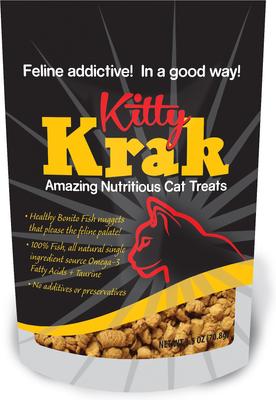Show full view: Pet Healthy Brands Kitty Krak Fish Nuggets Cat Treats, 2.5-oz bag slide 1 of 3