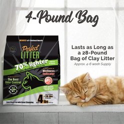 Pet Healthy Brands Perfect Cat Unscented Clumping Natural Cat Litter, 4-lb bag slide 2 of 3