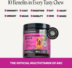 Pet Honesty 10-in-1 Multivitamin with Probiotics, Glucosamine & Omega-3 Chicken Flavored Soft Chews Vitamins & Supplements for Dogs, 14 count slide 2 of 9