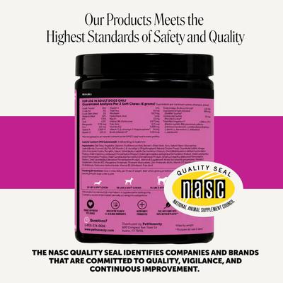 Show full view: Pet Honesty 10-in-1 Multivitamin with Probiotics, Glucosamine & Omega-3 Chicken Flavored Soft Chews Vitamins & Supplements for Dogs, 90 count slide 10 of 12