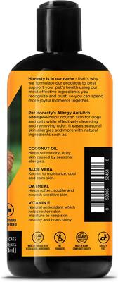 Show full view: Pet Honesty Allergy Anti-Itch, Allergy & Itch Relief Dog & Cat Shampoo, 16-fl oz bottle slide 6 of 10