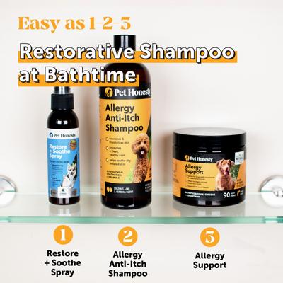 Show full view: Pet Honesty Allergy Anti-Itch, Allergy & Itch Relief Dog & Cat Shampoo, 16-fl oz bottle slide 7 of 10