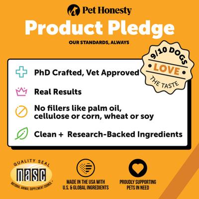 Show full view: Pet Honesty Allergy Anti-Itch Salmon Oil Turkey Flavored Allergy & Itch Relief Supplement for Dogs, 16-fl oz bottle slide 10 of 12