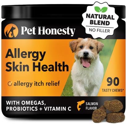 Show full view: Pet Honesty Allergy Skin Health Salmon Flavored Allergy & Itch Relief, Omega-3 Supplement for Dogs, 90 count slide 1 of 13