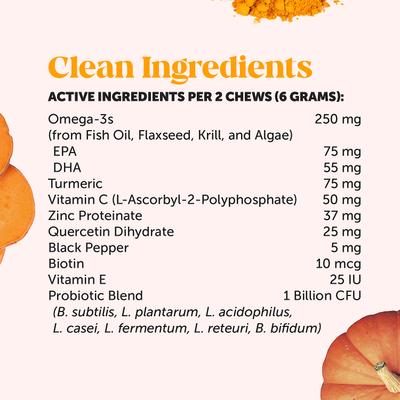 Show full view: Pet Honesty Allergy Skin Health Salmon Flavored Soft Chews Skin & Coat Supplement + 10-for-1 Chicken Flavored Soft Chews Multivitamin for Dogs slide 8 of 9