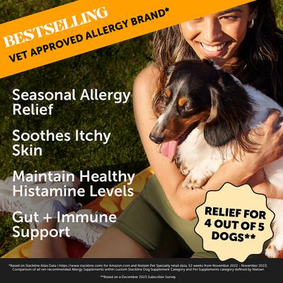 Show full view: Pet Honesty Allergy Support Immunity Strength & Digestive Health + Hemp Mobility Snacks Hip + Joint Support Soft Chews Dog Supplement slide 3 of 9