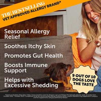 Show full view: Pet Honesty Allergy Support Immunity Strength & Digestive Health Soft Chews + Allergy SkinHealth & Flaxseed, Omegas & Probiotics Dog Supplement slide 3 of 9