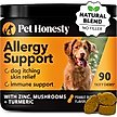 Show in main carousel: Pet Honesty Allergy Support Peanut Butter Flavored Colostrum & Turmeric Chews, Itchy Skin, Immune & Allergy Relief Supplement for Dogs, 90 count slide 1 of 12